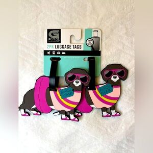 GForce Daschund Luggage Tags Set Of Two  Brand New